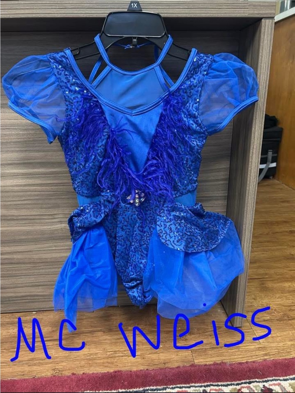 Weissman Royal Blue Girls Dance Costume with Sequins & Tulle